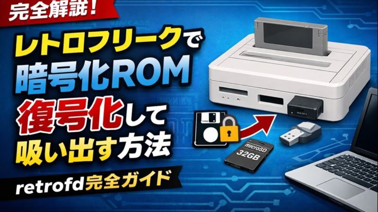 レトロフリークオマケあり レトロフリーク】暗号化ROMを復号化（暗号化解除）して吸出す方法