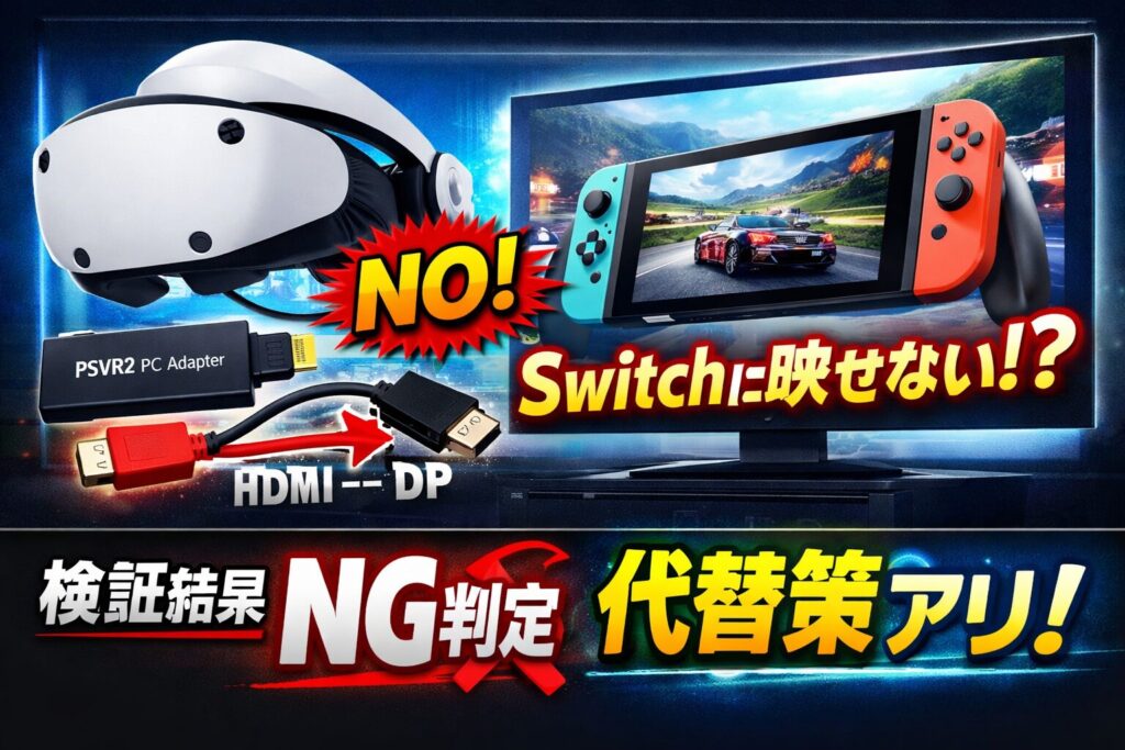 PlayStation 5】PSVR2アダプターでSwitchを映せる？検証した結論と