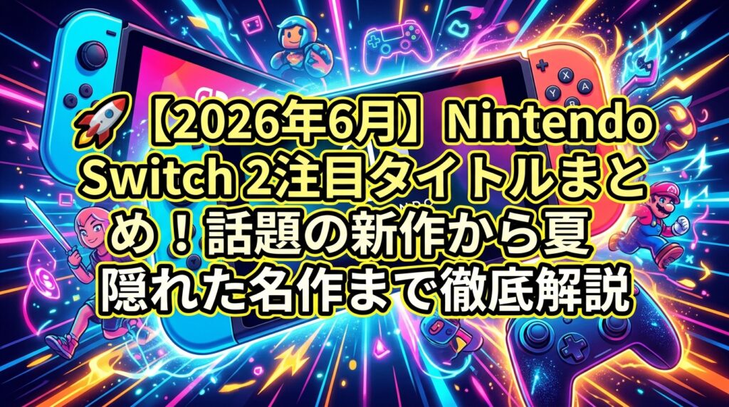 🚀【2026年6月】Nintendo Switch 2注目タイトルまとめ！話題の新作から