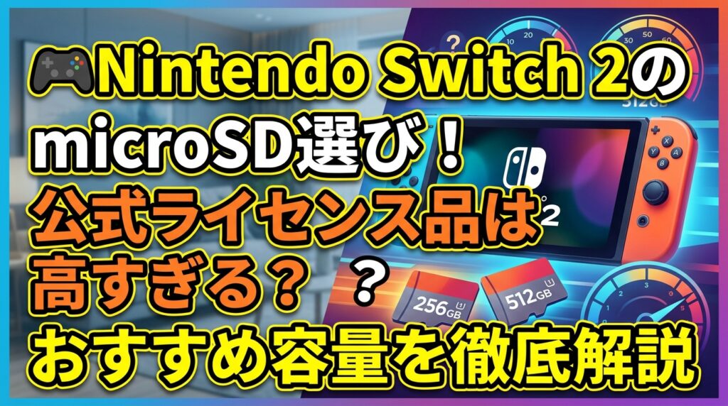 【美品/使用数回のみ】Nintendo Switch 🎮Nintendo Switch 2のmicroSD選び！公式ライセンス品は高すぎる