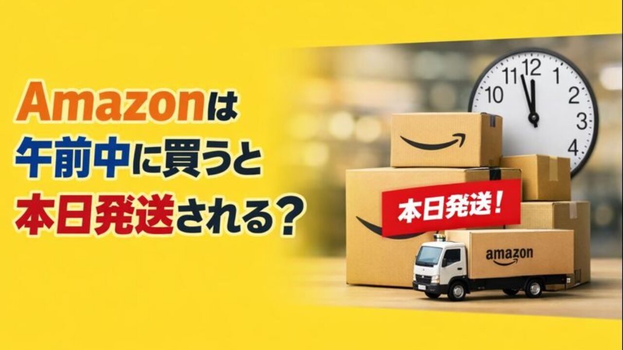 Amazonは午前中に買うと本日発送される？実際の発送タイミングを解説