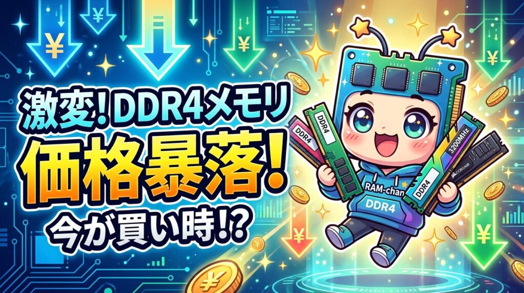 💾 DDR4メモリが値下がり？喜ぶ前に知っておくべき「本当の価格の話