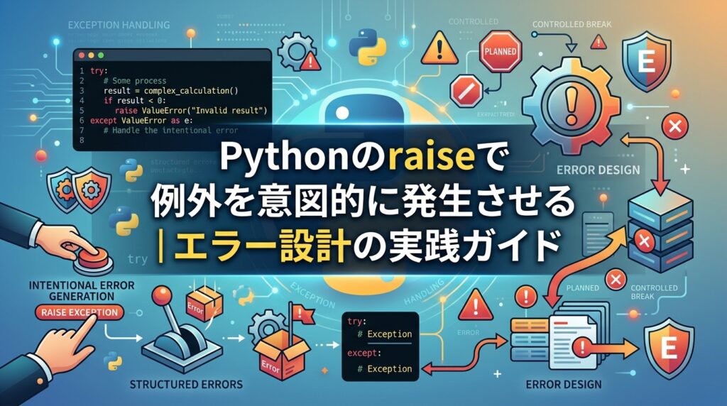 🐍Python raiseで例外を発生させる方法 | azablog -あざっきブログ-