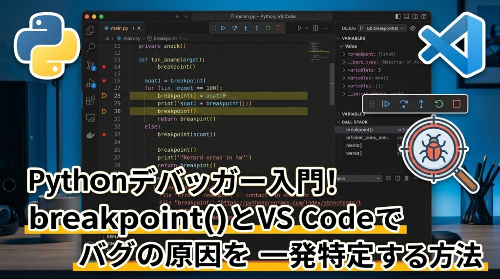 🐛Pythonデバッガー徹底入門ガイド | azablog -あざっきブログ-